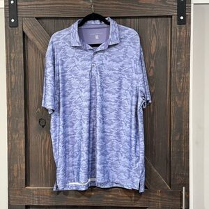 Hickey Freeman Performance Fabric Digital Camouflage Polo Golf Shirt Size XL‎